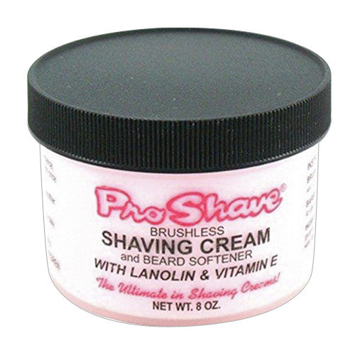 Pro-Shave Brushless Shaving Cream And Bead Softener With Lanolin And Vitamin E, 8 oz